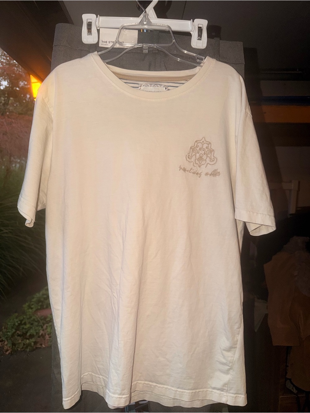 Denim & Flower Cream Short-Sleeve Graphic Tee
